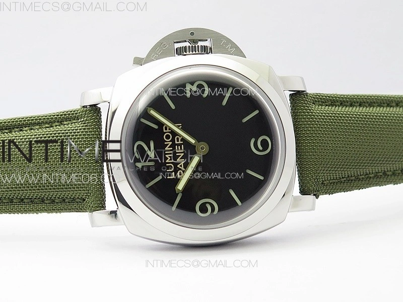 PAM606 Q "Hong Kong" HWF Black Dial on Green Nylon Strap P.3000 Super Clone